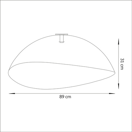 Plafon duży klosz biało-miedziany Sigma Lighting Solaris XL 40621