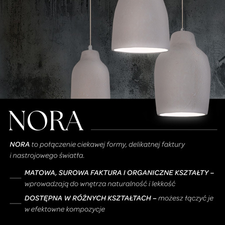 NORA C lampa wisząca ceramiczna beż 41371