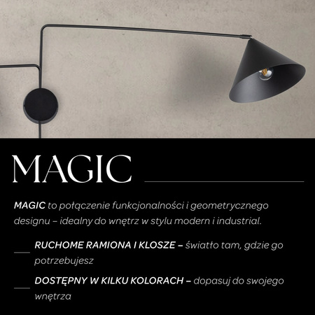 MAGIC 2 kinkiet czarny 40928