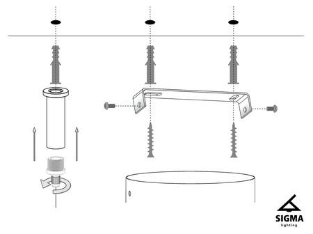Lampa wisząca mleczne klosze czarna Sigma Lighting SILIA 4 33691