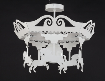 Lampa do pokoju dziecięcego biała Sigma Lighting - Karuzela 1 koniki 30067