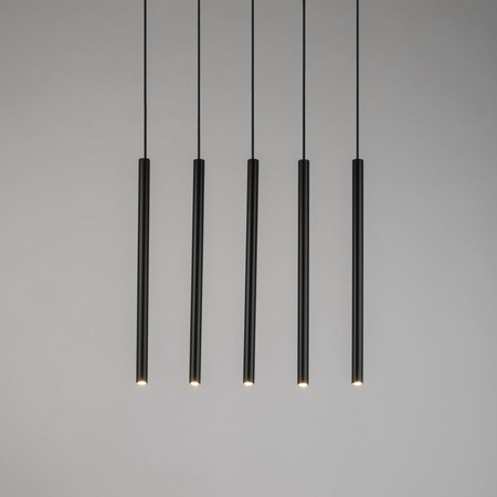 Lampa wisząca rurki sople czarna Sigma Lighting SOPEL 5 PROSTY 33615