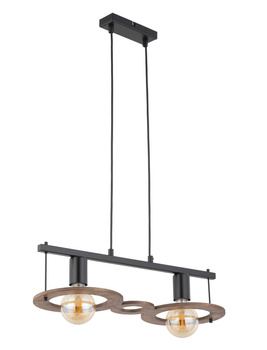 Lampa wisząca boho czarno-brązowa Sigma Lighting COFFEE 2 zwis 32484