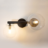 AVOLA kinkiet 2 czarny/transparentny 41487