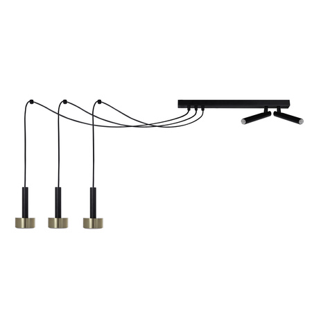 STAMP SPIDER 3 zwis + 1 czarny/złoty szczotkowany 41258