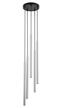 Lampa wisząca rurka SOPEL LUX 5 czarno-srebrna 40732