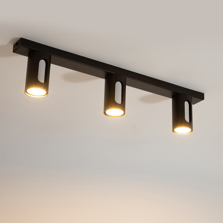 FLOW 3 plafon czarny/srebrny 41210