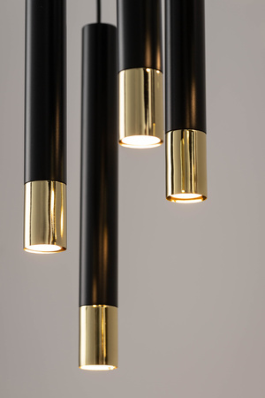 Lampa wisząca tuby sople czarno-złota Sigma Lighting SOPEL GRAND 4 33396