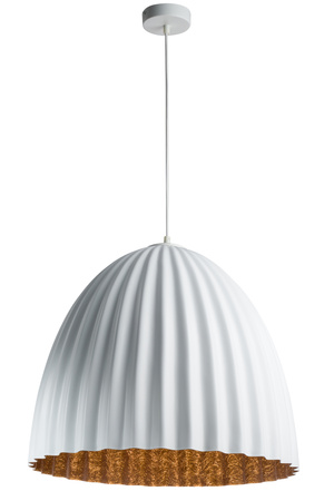 Lampa wisząca duży klosz biało-miedziana Sigma Lighting TELMA 70 32030