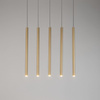 Lampa wisząca rurki sople złota Sigma Lighting SOPEL 5 PROSTY 33617
