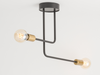 Plafon loftowy czarno-złoty Sigma Lighting GINO 2 32378