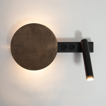 HOTEL MOOD - kinkiet z włącznikami A czarny/brąz 41364