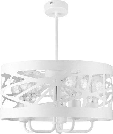 Lampa wisząca metalowa biała Sigma Lighting MODUŁ FREZ 5 31082