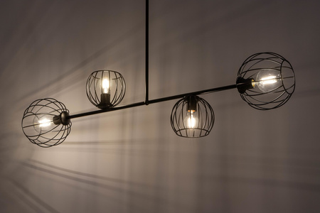 Lampa sufitowa druciana czarna Sigma Lighting MADAM 4 32367