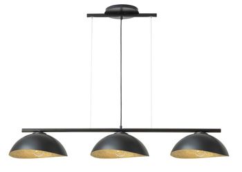 Lampa wisząca Sigma Lighting SOLAR 3 S czarna z kloszami czarno-złotymi 40579