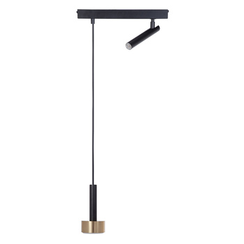 STAMP 1 zwis + 1 plafon czarny/złoty szczotkowany 41252