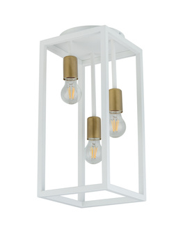 Lampa sufitowa loftowa biało-złota Sigma Lighting VIGO 3 32226