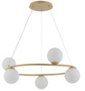 Lampa wisząca żyrandol kule złoto-beżowa Sigma Lighting GAMA KOŁO 5 33381