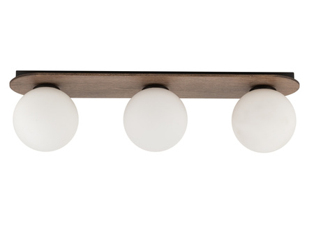 Plafon / kinkiet z mlecznymi kloszami brązowy Sigma Lighting FLORA 3 33655