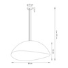 Lampa wisząca z żywicy biało-miedziana Sigma Lighting Solaris XL 40624