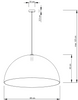 Lampa wisząca duża złoto-czarna nakrapiana Sigma Lighting SFERA 90 32299