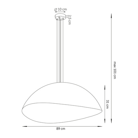 Lampa wisząca z żywicy czarno-złota Sigma Lighting Solaris XL 40603