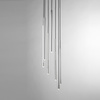 Lampa wisząca rurka SOPEL LUX 7 koło czarno-srebrny 40734