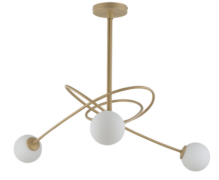 Żyrandol białe kule złoto-beżowy Sigma Lighting VELVET 3 33356