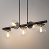 Lampa wisząca AVOLA zwis kulki 5 czarne/transparentne 40791