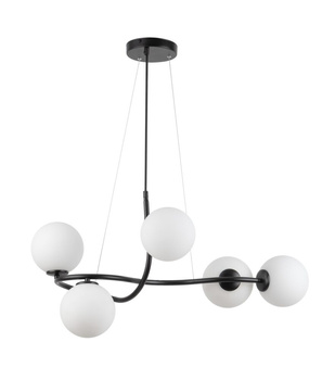 Lampa wisząca żyrandol kule czarno-biała Sigma Lighting VENA 5 33668