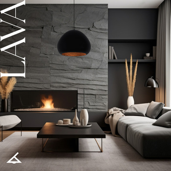 Lampa wisząca Lava czarny/złoty 41077