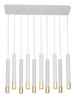 Lampa wisząca tuby sople biało-złota Sigma Lighting SOPEL GRAND 10 33392