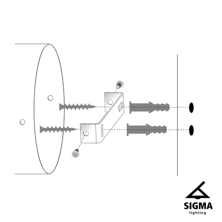 Kinkiet kula czarny Sigma Lighting GAMA 33194