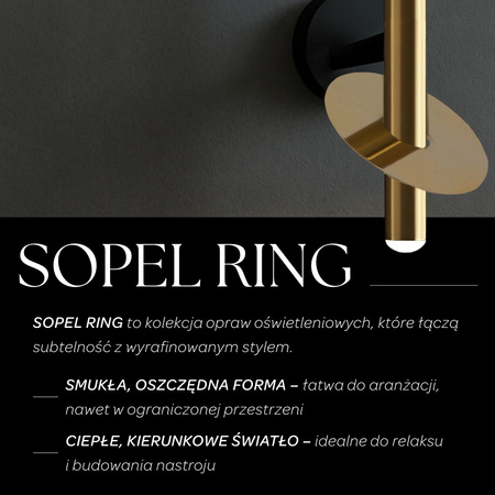 SOPEL RING 2 kinkiet złoty 41231