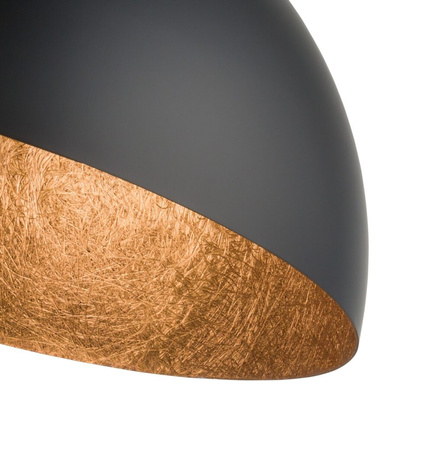 Lampa wisząca kopuła czarno-miedziana Sigma Lighting SFERA 35 30144