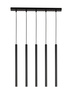 Lampa wisząca rurki sople czarna Sigma Lighting SOPEL 5 PROSTY 33615