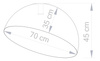 Plafon kopuła biało-miedziany Sigma Lighting SFERA 70 32460