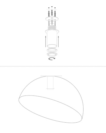 Plafon kopuła czarno-miedziany Sigma Lighting SFERA 35 32470