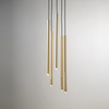 Lampa wisząca rurka SOPEL LUX 5 koło czarno-złoty 40739