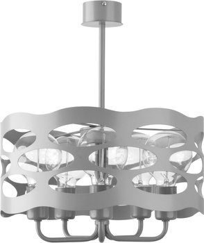 Żyrandol metalowy szary Sigma Lighting MODUŁ ROL 5 31229