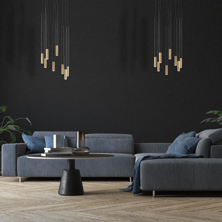 Lampa wisząca sople rurki czarno-złota Sigma Lighting SOPEL DUE 5 33237