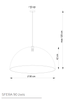 Lampa wisząca duża 90cm czarno-złota Sigma Lighting SFERA 90 30125