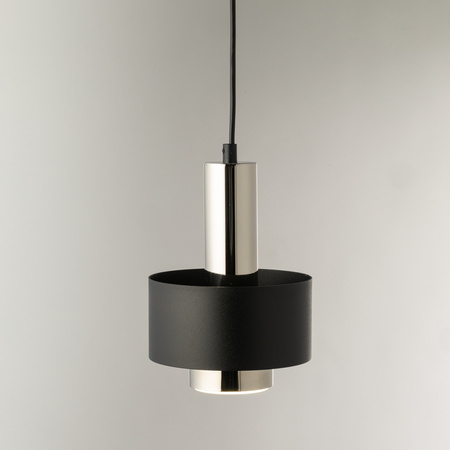 Lampa wisząca metalowa czarno - srebrna Sigma Lighting RIF LUX 1 S 40714