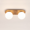 Plafon / kinkiet z mlecznymi kloszami brązowy Sigma Lighting FLORA 2 33653