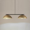 Lampa wisząca Sigma Lighting SOLAR 2 M czarna z kloszami złotymi 40580