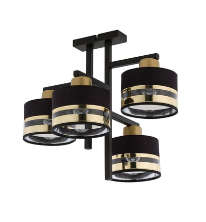 Plafon abażury czarno-złoty Sigma Lighting PRO 4 32145