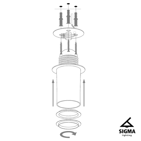 Plafon kopuła biało-miedziany Sigma Lighting SFERA 70 32460