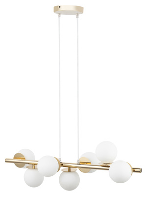 Lampa wisząca AVOLA zwis kulki 7 złote/białe 40796