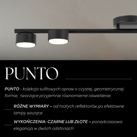Plafon PUNTO 5 czarny 40820