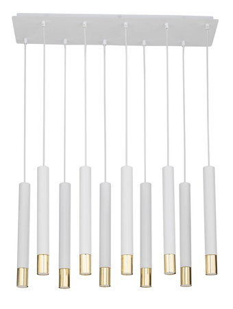Lampa wisząca tuby sople biało-złota Sigma Lighting SOPEL GRAND 10 33392